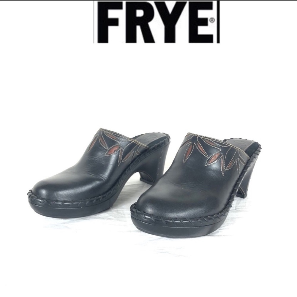 Frye slide in leather clogs size 8.5